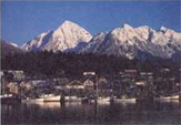 
Sitka today, between mountain and sea. 
